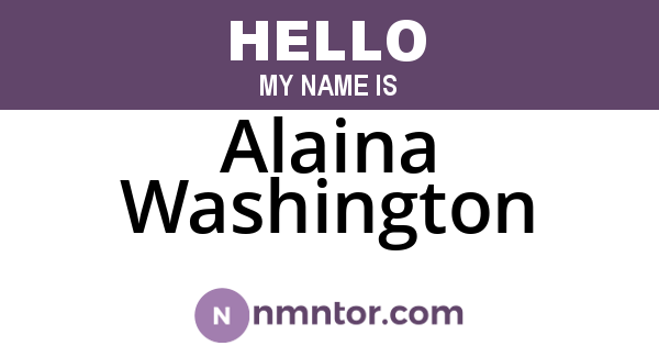 Alaina Washington