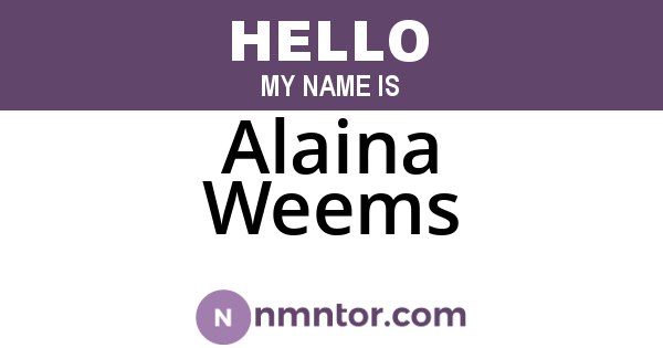 Alaina Weems
