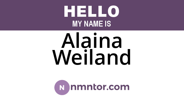 Alaina Weiland