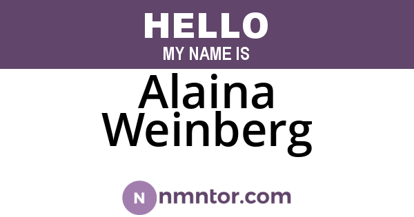 Alaina Weinberg