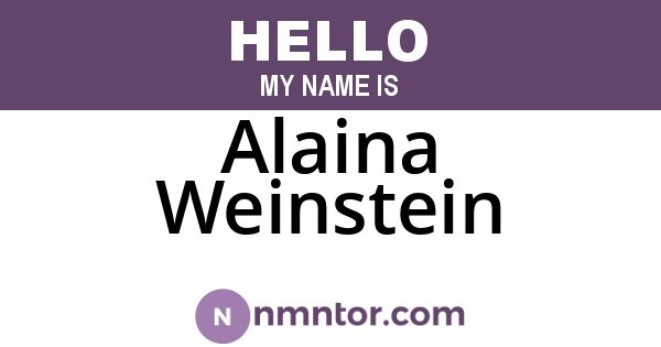 Alaina Weinstein