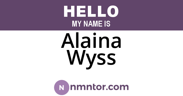 Alaina Wyss