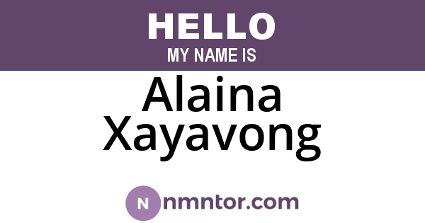 Alaina Xayavong