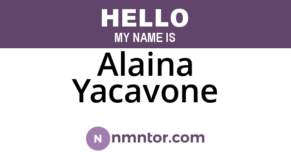 Alaina Yacavone