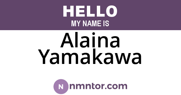 Alaina Yamakawa