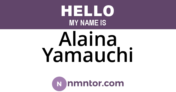 Alaina Yamauchi