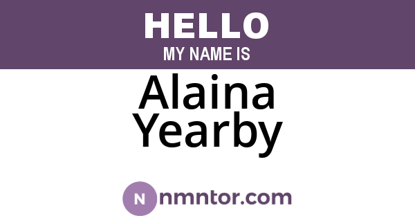 Alaina Yearby