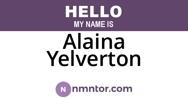 Alaina Yelverton