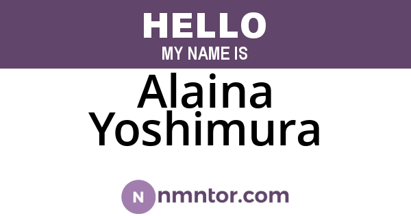 Alaina Yoshimura