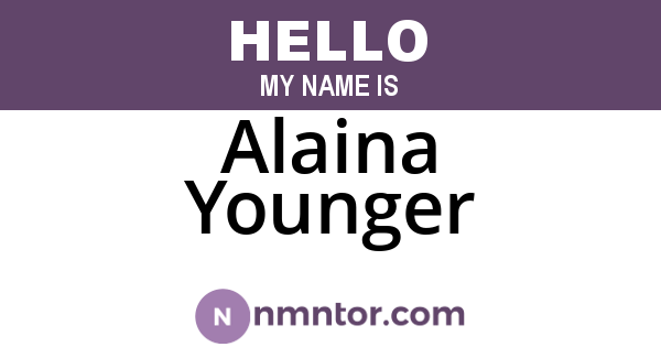 Alaina Younger