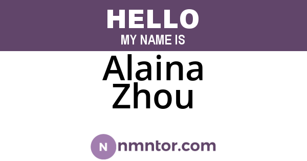 Alaina Zhou