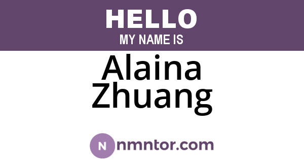 Alaina Zhuang