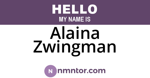 Alaina Zwingman