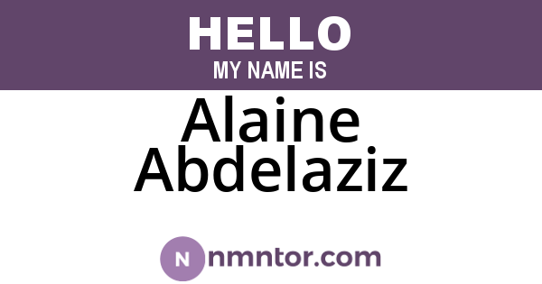 Alaine Abdelaziz