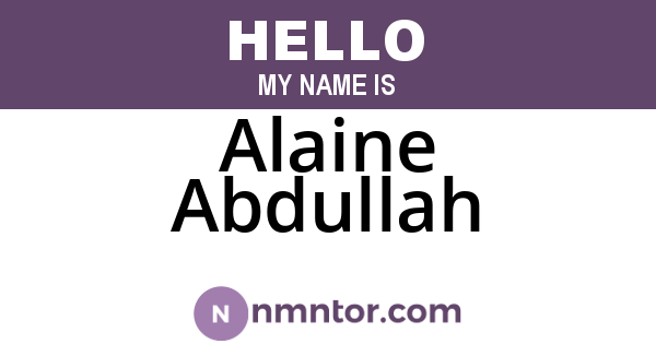 Alaine Abdullah