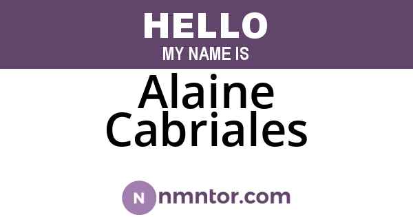Alaine Cabriales