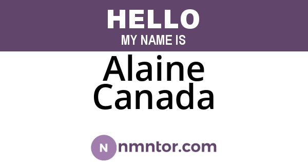 Alaine Canada