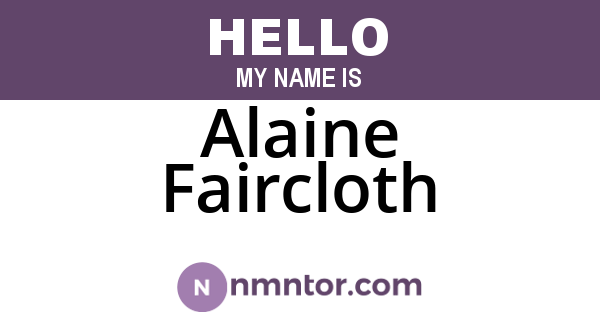 Alaine Faircloth