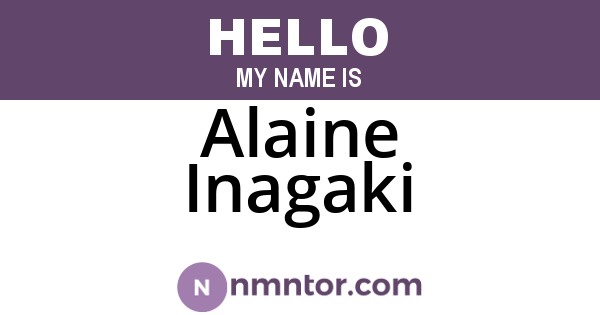 Alaine Inagaki