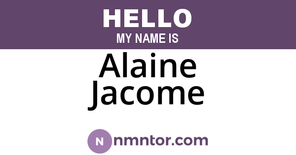 Alaine Jacome