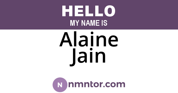 Alaine Jain
