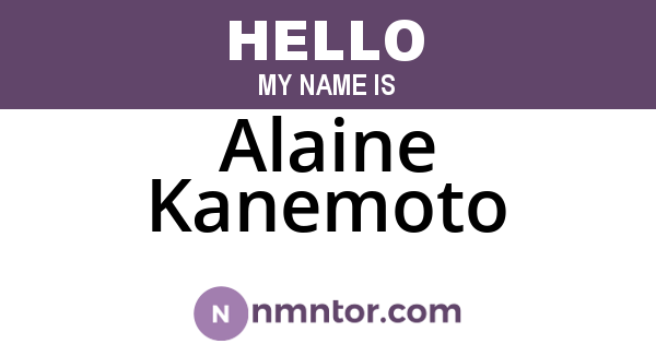 Alaine Kanemoto