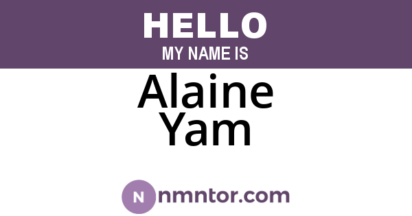 Alaine Yam