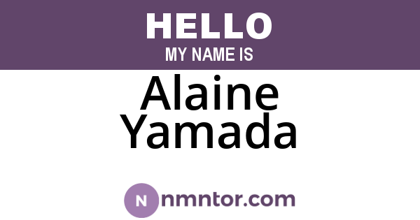 Alaine Yamada