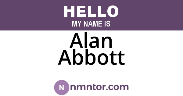 Alan Abbott