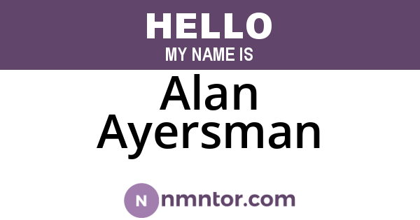 Alan Ayersman