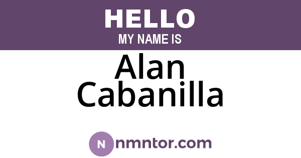 Alan Cabanilla