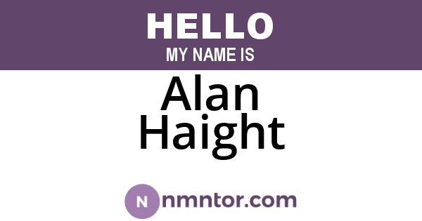 Alan Haight