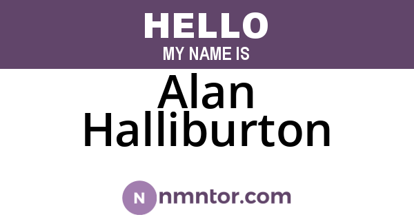 Alan Halliburton