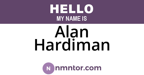 Alan Hardiman