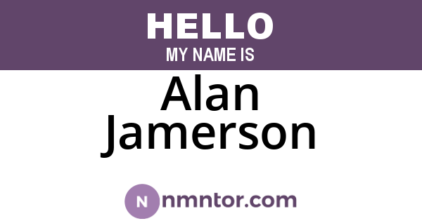 Alan Jamerson