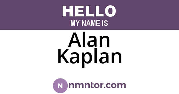 Alan Kaplan