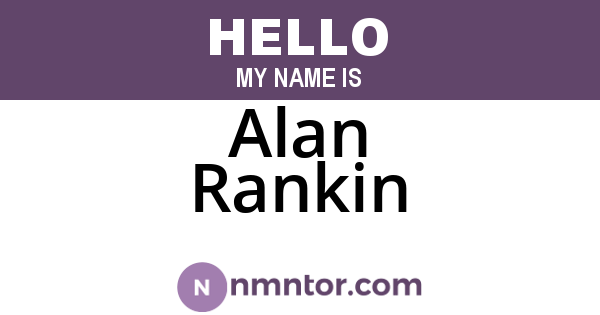 Alan Rankin