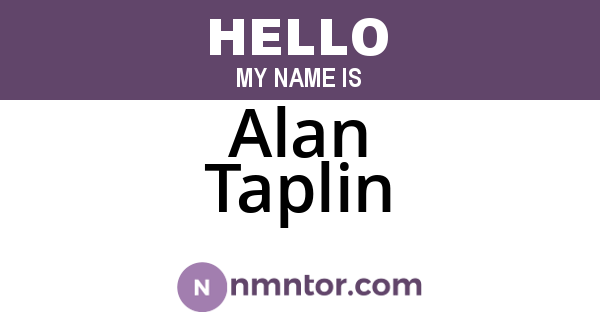 Alan Taplin