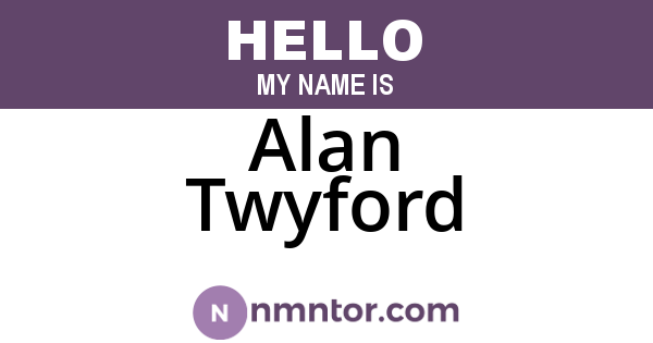 Alan Twyford