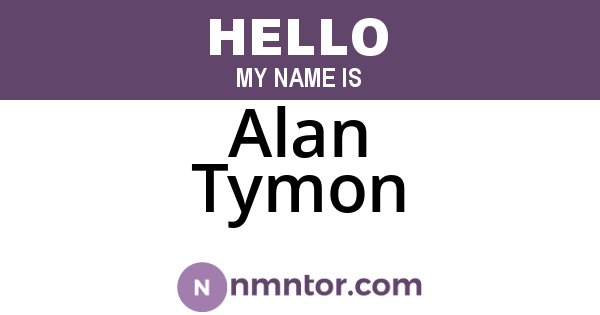 Alan Tymon