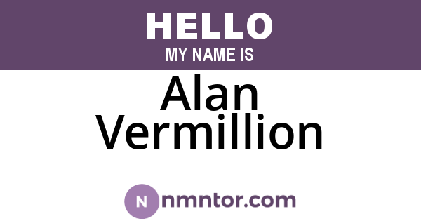 Alan Vermillion