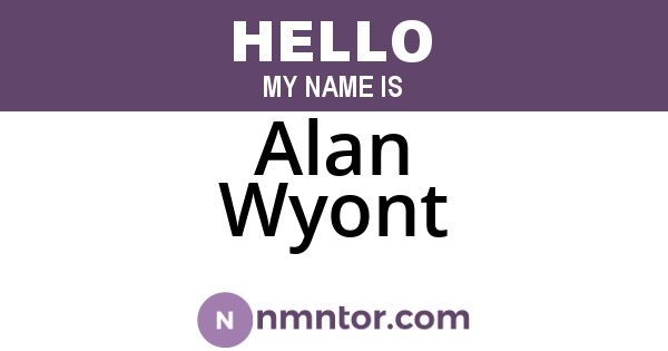 Alan Wyont