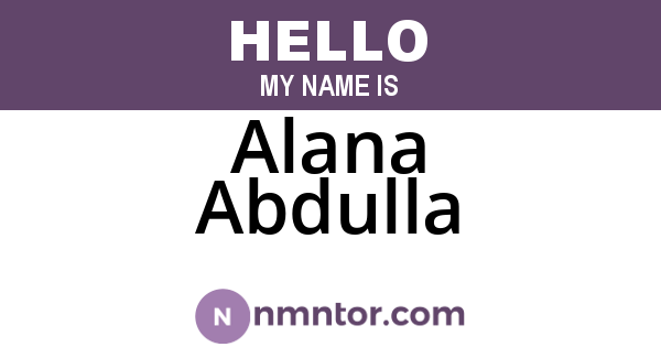 Alana Abdulla