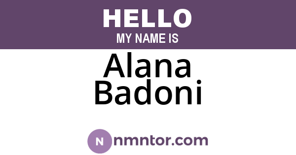 Alana Badoni