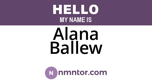 Alana Ballew