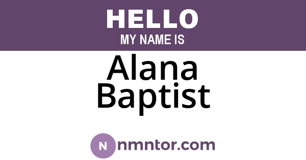 Alana Baptist