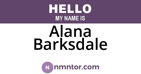 Alana Barksdale