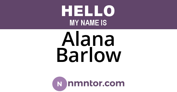 Alana Barlow