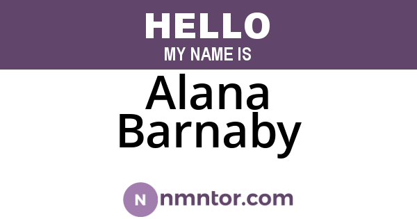 Alana Barnaby