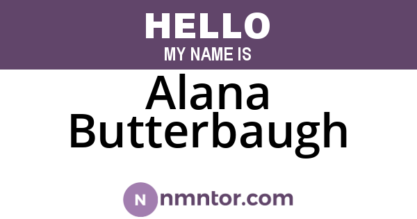 Alana Butterbaugh